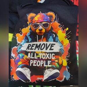 Colorful Graphic Bear Hoodie